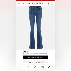 Frame Denim Blue Le Mini Boot Mid-Rise Flare Jeans